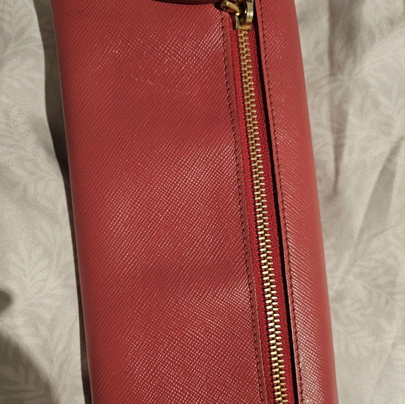 SET OF 2! Beautiful Prada Bow Wallets GUC Authentic in Pink and Orange - Picture 5 of 15